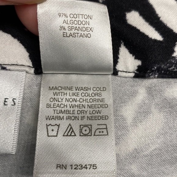 Emma James Stretch Capri Black White Size 10 - Picture 10 of 12